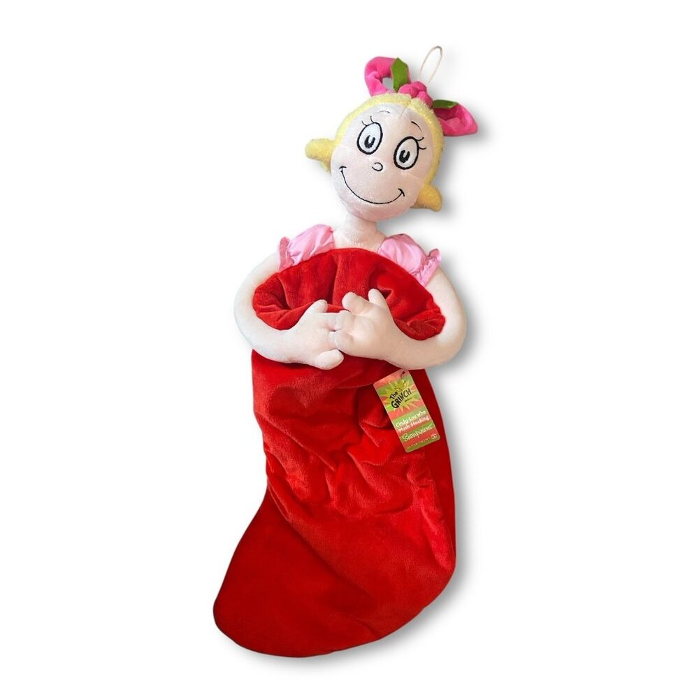 Cindy Lou Who Plush Christmas Stocking By Snowpinions Grinch Collection NWT 18”
